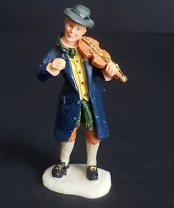 Lemax Christmas Village Town Man Playing Violin MISSING BOW Musician Band - Picture 1 of 7