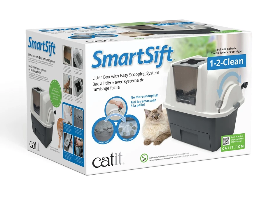 Catit Smart Sift selbstreinigende Katzentoilette, UVP 129,00 EUR, NEU - Bild 1 von 4