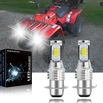 Faros LED blancos para Kawasaki Bayou 220 300 2001-2004 -- 2 piezas 6000K Foto 1 de 4