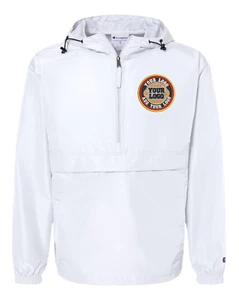 CUSTOMIZABLE ADD YOUR LOGO TEXT CHAMPION CO200 JACKET LONG SLEEVE 1/4 ZIP HOODED - Picture 1 of 16