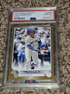 Julio Rodriguez 2022 Topps Update Us44 Gold Parallel Rookie /2022 Psa 10 Gem Mt