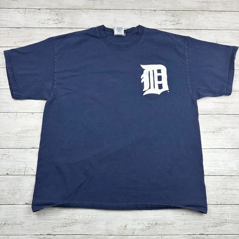 Detroit Tigers 2005 Majestic T-Shirt Men’s Size XL #35 Verlander Blue Baseball Cover