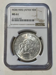 Japan - 1905 Large Silver Yen (NGC MS 61) - Picture 1 of 4