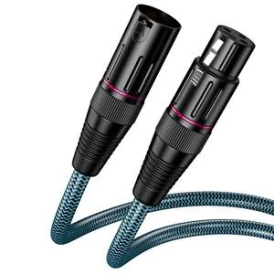 High End XLR Mikrofon Audiokabel, XLR Stecker auf Buchse Symmetrisch Mikrofonkabel 3 Pin - Bild 1 von 12