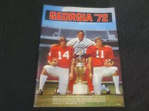 UGA Georgia Bulldogs Media Guide 1972 Vince Dooley autógrafo - Imagen 1 de 3