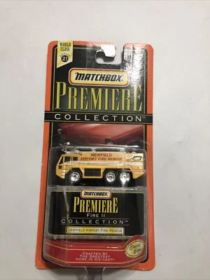 Matchbox Premiere Newfield Airport Fire Rescue Yellow Series 21 1:64 NIB - Image 1 of 4