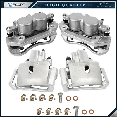 Front Rear Brake Calipers 4Pcs New Set Zinc For 2006-2007 2008 Dodge Ram 1500 - Imagem 1 de 4