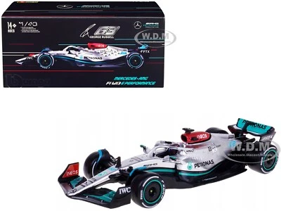 MERCEDES AMG F1 W13 E PERFORMANCE #63 RUSSELL 2022 1/43 MODEL BBURAGO 38066 GR - Image 1 of 4