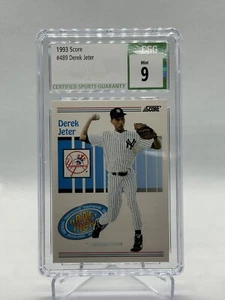 Selecciones del draft de Derek Jeter 1993 radiocontrol New York Yankees #489 CGS 9 - Imagen 1 de 2