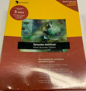 Symantec AntiVirus Small Business Edition Version 8.1 5 Users - FACTORY SEALED - Picture 1 of 5