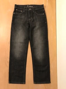 Akademiks Boys Jeans Black Logo Back Pocket Size 12 - Picture 1 of 8