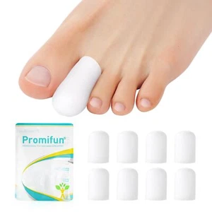 4 Pairs of Toe Protectors Silicone Toe Caps to Cushion Toe Blister Corn Callu... - Picture 1 of 8