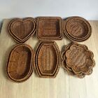 Vintage Bread Tray Hand-Woven Wicker Basket Practical Storage Tray