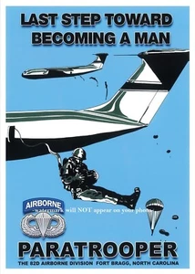 World War 2 Paratrooper Recruitment Poster PHOTO 1944 WWII US Army 82nd Airborne - Bild 1 von 2