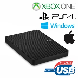 Seagate 2TB High Speed USB 3.0 Portable HDD Hard Drive for Mac, PC, PS4 Xbox One - Picture 1 of 3