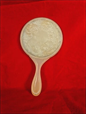 Art Nouveau Gibson Girl Mirror / Vintage Celluloid Hand Mirror  9 3/8" - Image 1 of 4