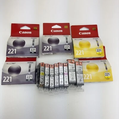 Lote de 18 - Tinta de color negra y CL-221 Canon PG-220 genuina totalmente sellada OEM Foto 1 de 4