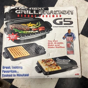 THE NEXT GRILLERATION George Foreman Portable Grill GRP54G White Used Open Box - Picture 1 of 2