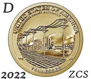 2022 D American Innovation $1 Coins Tennessee Transmission Lines 1 UNC Coin - Picture 1 of 4