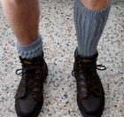 4 Pr=2 Charcoal & Brown Men's Socks  Athletic Socks Cotton Soccer Boot Work 7-10