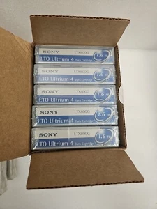 5 Pack New Sony LTX800G LTO Ultrium 1.6TB Data Cartridge Tapes - Picture 1 of 4