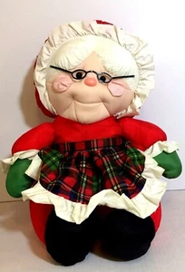 ANCO Vintage 1992 Christmas Puffalump Style Mrs Claus 16" Polyester Fiber - Picture 1 of 7