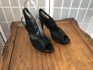 Moda Spana, Shoes, Heels 4,5”, Black, Open Toe, Sling Back Style, Size 7.5.: - Picture 1 of 11