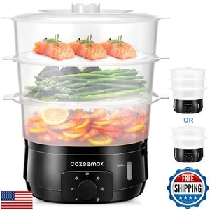 Vaporiera Elettrica per Alimenti 13,7QT per Cucinare, Vaporiera per Verdure con 3 Livelli BPA- - Foto 1 di 5
