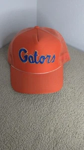 Vintage NCAA UofF Florida Alligatoren Netz orange Druckknopflasche Truckermütze Kappe - Bild 1 von 6