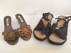 Ladies Slip On Shoes And Wedge Sandals Size 5