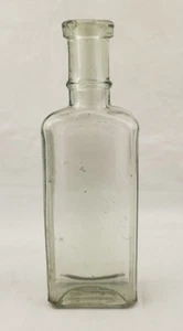 Antike Klarglasflasche gemarkt WCC Co. 6 Zoll hoch - Bild 1 von 7