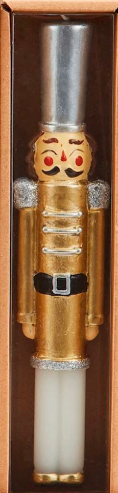 Mudpie - Nutcracker Gold Taper Candle - 49800255NG - Image 1 of 4