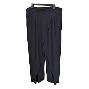 Pantaloni Athleta Release Pantaloni Yoga Relaxed Donna Tg XL Nero Maglia Pull-on - Foto 1 di 9