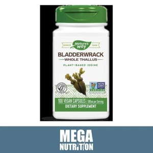 Nature's Way Bladderwrack Sea Kelp 580mg 100 Veg Capsules Thyroid Support - Picture 1 of 1