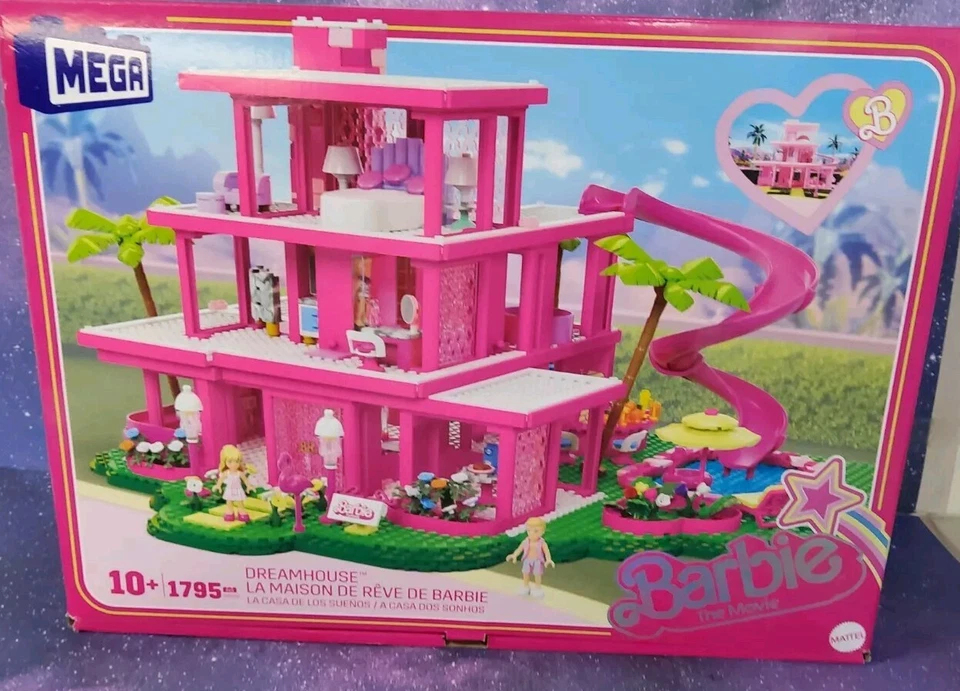 Mega Mattel Barbie The Movie Dreamhouse Building Block Set 1795 Pcs - Image 1 of 4