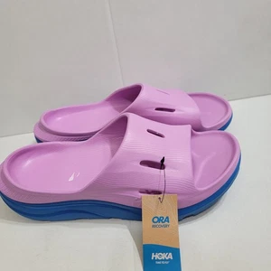 NUEVO CON ETIQUETAS HOKA Ora Recovery 3 Sandalias Slide Hombres 10 Mujeres 12 Cyclamen Coast Sky Comfort - Imagen 1 de 9