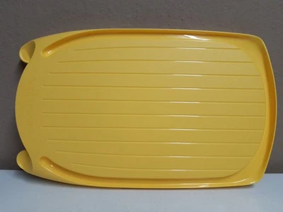 Tupperware großes Schneidbrett mit Saftrinne gelb 38 x 24 cm OVP NEU RARITÄT - Bild 1 von 3