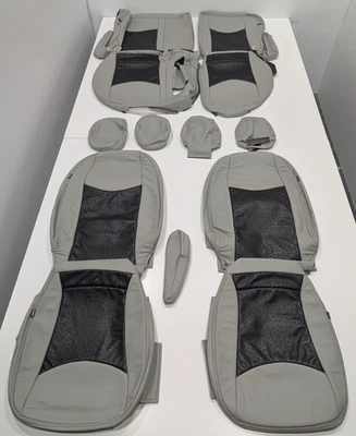 Fundas de asiento de cuero gris negro para Chevrolet Spark LS LT 2016-2022 NY65 Foto 1 de 4