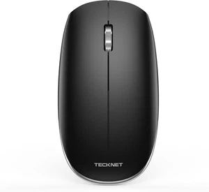TECKNET Silent Bluetooth Mouse 4000 DPI Rechargeable Slim Wireless Mouse 2.4 GHz - Picture 1 of 16
