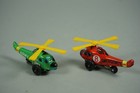 2x Tin Toy Japan Helicopter Army Emergency 1.145Z