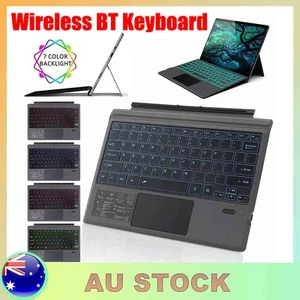 Bluetooth Keyboard Backlit Wireless Touchpad For Microsoft Surface Pro 3/4/5/6/7 - Picture 1 of 24