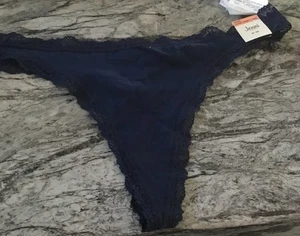 Jenni Damen Tanga mit Spitzenbesatz Navy Sail XXXL - Bild 1 von 3