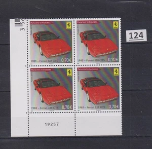 // 4X ANDORRA FRANCESA 2010 - MNH - COCHES - FERRARI - Imagen 1 de 1