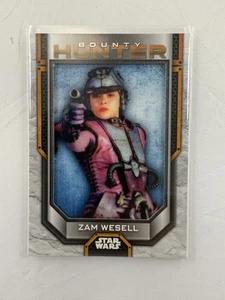 ZAM WESELL 2021 STAR WARS CACCIATORI DI TAGLIE COMMEMORATIVA PATCH CARD #PBH-ZW - Foto 1 di 2
