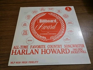 VINYL ALBUM,HARLAN HOWARD-ALL TIME FAVORITE COUNTRY SINGER, BILLBOARD AWARD - Imagen 1 de 4
