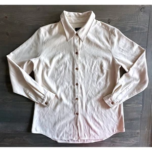 Crazy Horse Liz Claiborne hellbraunes langärmliges Button-Down-Hemd mit Kragen Herren Größe M - Bild 1 von 5