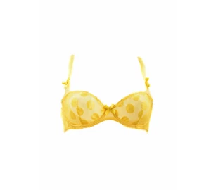 L'AGENT BY AGENT PROVOCATEUR Womens Bralette Lingerie Semi-Sheer Yellow Size S - Picture 1 of 4