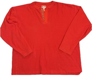 Vintage Marlboro Thermal Henley Shirt Mens Medium Red Heavyweight Waffle Knit - Picture 1 of 8