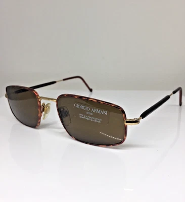 Vintage Giorgio Armani Sunglasses GA 637 C. 721 Tortoise & Shiny Gold 50mm Italy - Image 1 of 4