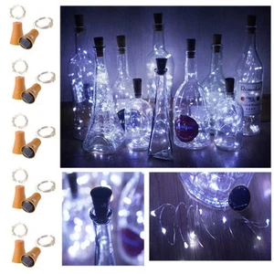 Decorman 10 Pack Solar Powered Wine Bottle Lights, 10 LED Waterproof Copper C... - Picture 1 of 7